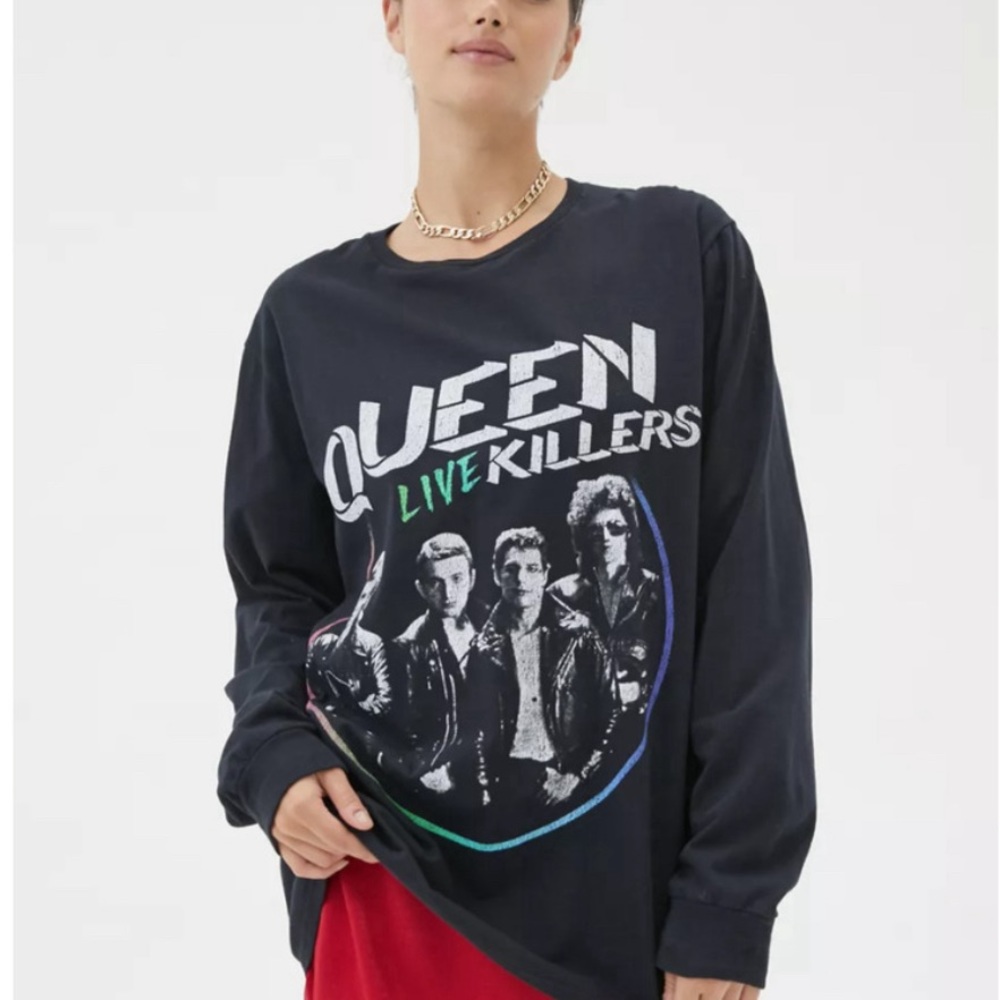 NWT Queen Killers Live Long Sleeve Band Tee Urban Outfitters